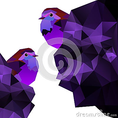 Vector nature illustration bird art design Vector Illustration