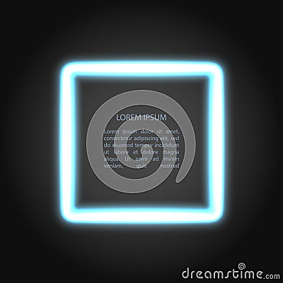 Vector neon frame Vector Illustration