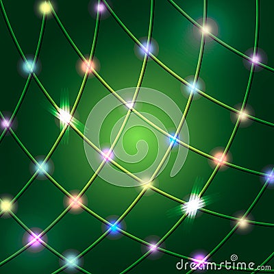 Vector neon garland. Vector illustration Vector Illustration