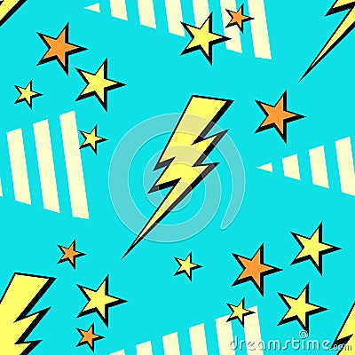 Vector neon pop background 80s, 90s Vector Illustration