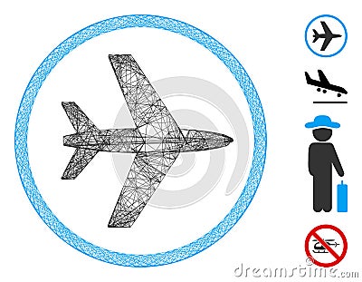 Linear Airport Vector Mesh Stock Photo