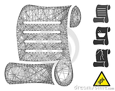 Net Script Roll Vector Mesh Stock Photo
