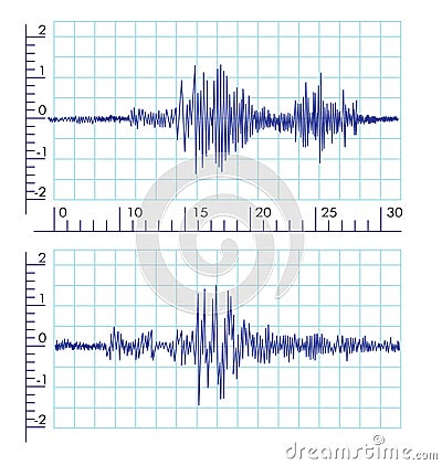 Seismic Earthquake waves image logo Vector Illustration