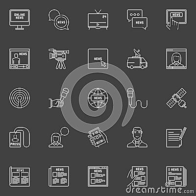 Vector news icons set Vector Illustration