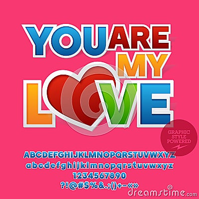 Vector nice greeting card for Saint Valentine day with sticker style Vector Illustration