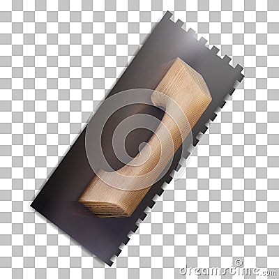 Vector Notched trowel for tile Stock Photo