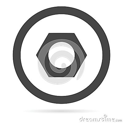 Vector nut icon Vector Illustration