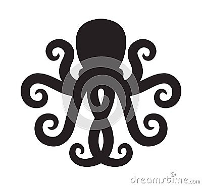 Vector octopus. ocean or sea water animal Vector Illustration