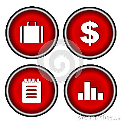 Vector office and business icons set Stock Photo