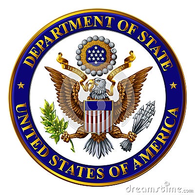 Official coat of arms of the United States of America Vector Illustration