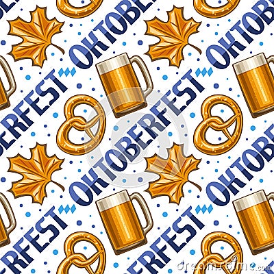 Vector Oktoberfest Seamless Pattern Vector Illustration