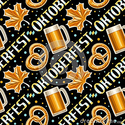 Vector Oktoberfest Seamless Pattern Vector Illustration