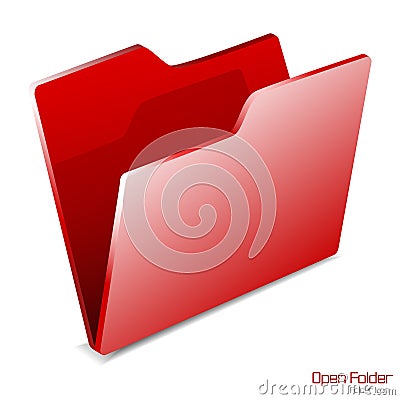 Vector.Open Folder icon isolated. Vector Illustration