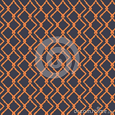 Vector orange grid check contrast seamless pattern Vector Illustration