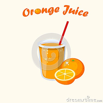 Vector orange juice Vector Illustration