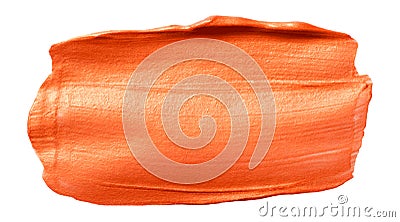 Vector orange metallic texture isolated on white - paint banner for Your design Vector Illustration