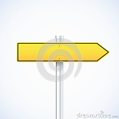 Vector orange waymark isolated Vector Illustration