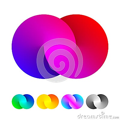 Vector origami infinity circle icon Vector Illustration