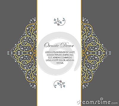 Vector ornamental decorative frame. Vector Illustration