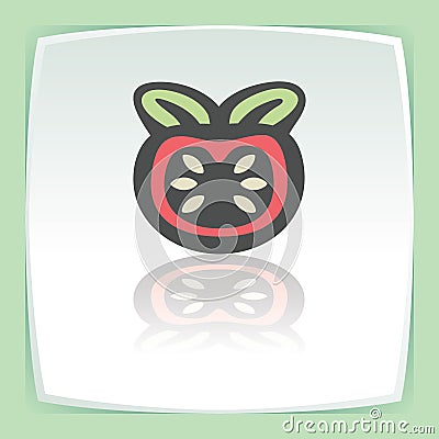 Vector outline tomato icon. Modern infographic logo and pictogram. Vector Illustration