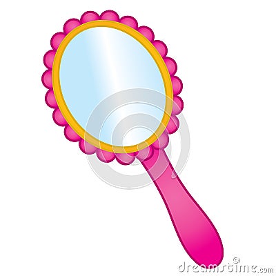 Vector Oval Shape Mirror. Mirror Vector Illustration Vector Illustration