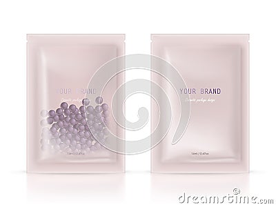 Vector package for cosmetic product with granules Vector Illustration