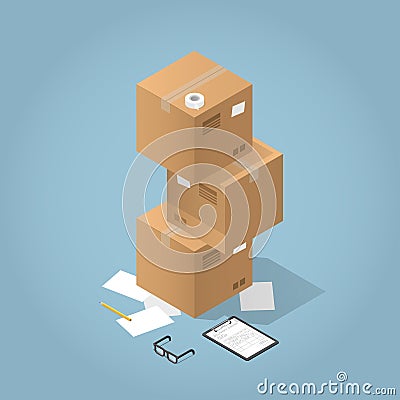 Vector Package Delivery Illustration Vector Illustration