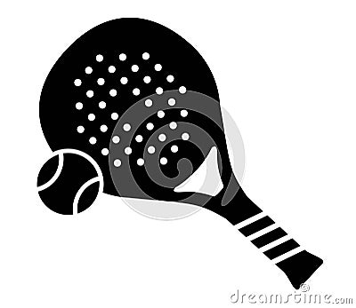 vector padel tennis racket and a ball Vector Illustration