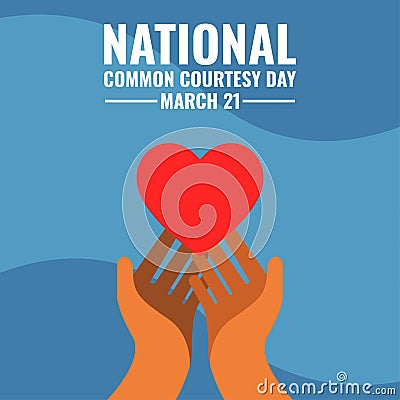 Vector Pair of Hands and Hearts, National Common Courtesy Day Design Concept, suitable for social media post templates, posters, g Vector Illustration