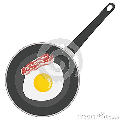 Vector pan for fried, for kitchen illustration Cartoon Illustration