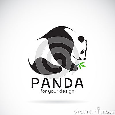 Vector of a panda design on a white background. Vector Illustration