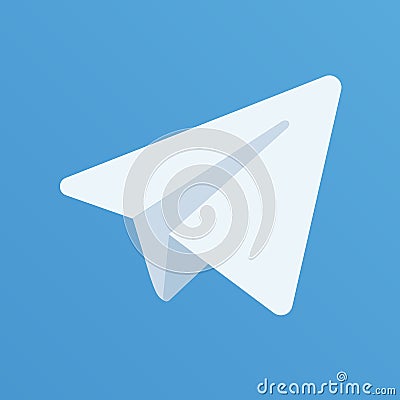 Vector Paper Aircraft logo on the blue background Vector Illustration