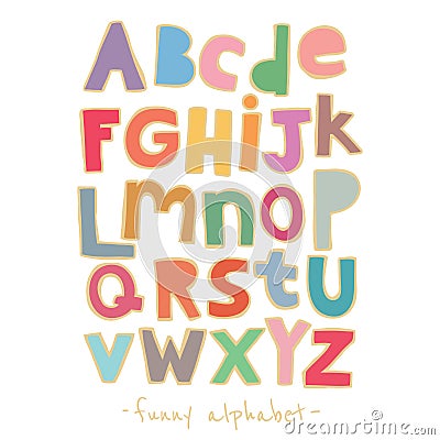 Vector paper alphabet Vector Illustration