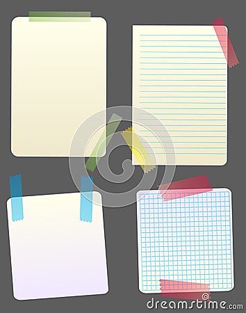 Vector paper notes Vector Illustration