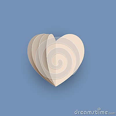 Vector papercraft heart Vector Illustration