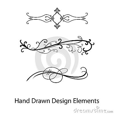 Vector paragraph or text dividers, fancy design elements Vector Illustration