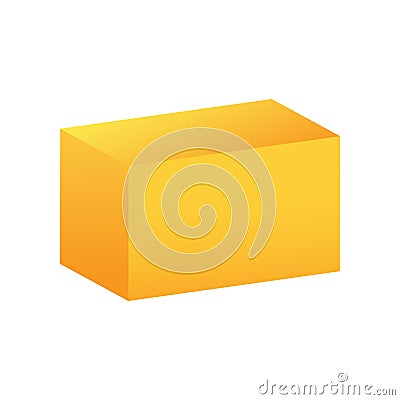 Vector parallelepiped with gradients and shadow for game, icon, package design, logo, mobile, ui, web, education. 3D Vector Illustration