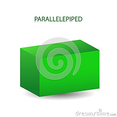 Vector parallelepiped with gradients and shadow for game, icon, package design, logo, mobile, ui, web, education. 3D Vector Illustration