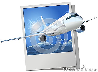 Vector passenger airbus a320 Stock Photo