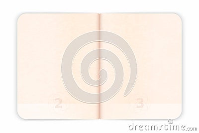Vector passport blank pages for visa stamps. Empty passport with watermark Vector Illustration