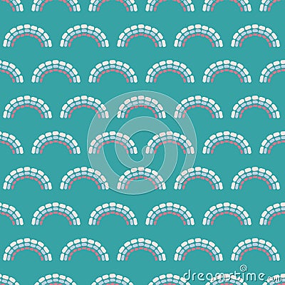 Vector pastel rainbow seamless repeat pattern Vector Illustration