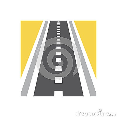 Vector pathway logo combination. Speedway and highway symbol. Vector Illustration