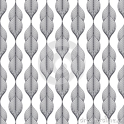 Vector pattern. Abstract stylish background with stylized petals on garland. graphic clean design for fabric, event, wallpaper etc Vector Illustration