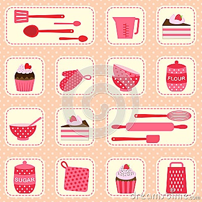 Vector pattern on baking theme Vector Illustration