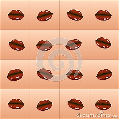 Vector pattern Chocolate Kiss Vector Illustration