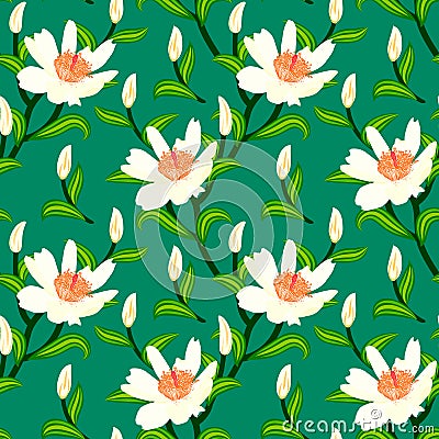 Vector pattern with classic Japanese motifs Vector Illustration