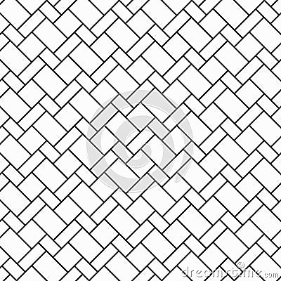 Vector pattern design square diamond shape. repeating with white slant blocks tiling. Floor cladding bricks. Mosaic motif. Vector Illustration