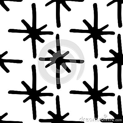 a pattern in the form of a four-sided star with lines. Abstract seamless pattern of glitter symbol, diamond-shaped Stock Photo