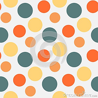 Vector Pattern with green ,grey polka dots Vector Illustration