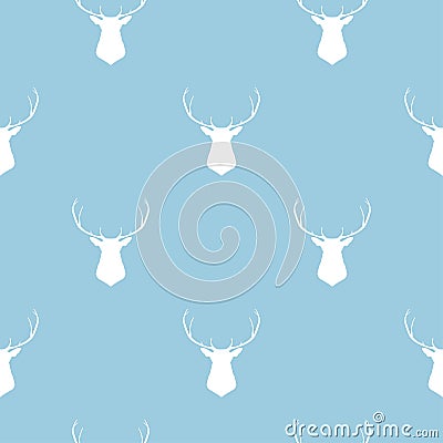 Vector pattern illustration with head of deer Vector Illustration